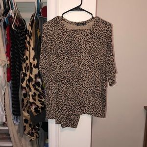 Plus leopard loungewear set